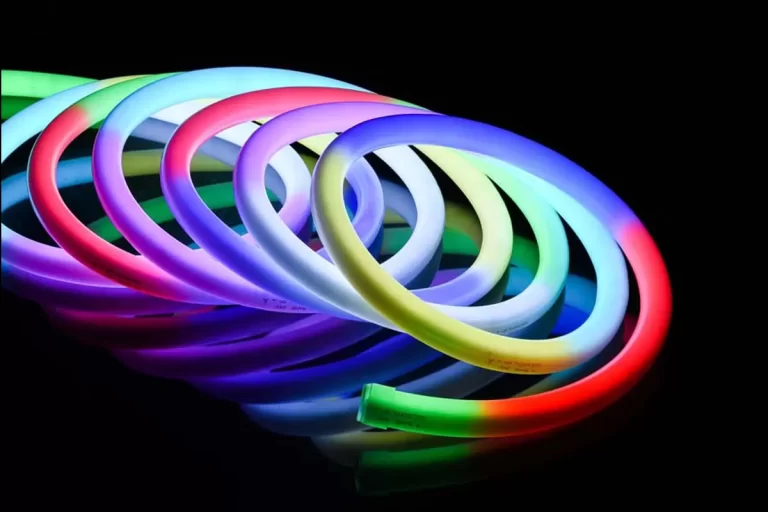 360 درجة دائرية 18 ملم بكسل ديناميكي رقمي ذكي RGB 5050 SPI DMX LED شريط إضاءة نيون مرن