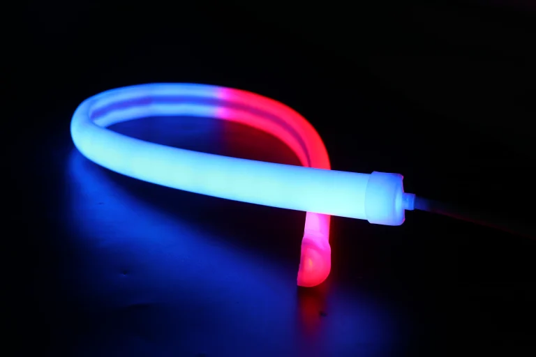نصف دائرة 25 مم سيليكون منظر طبيعي فليكس قطاع RGB أنابيب LED أضواء النيون