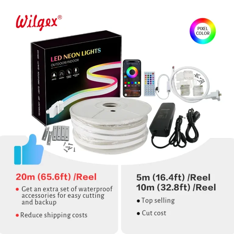 مجموعة 5M 10M 20M Pixel RGB Neon Flex مع مجموعة WiFi