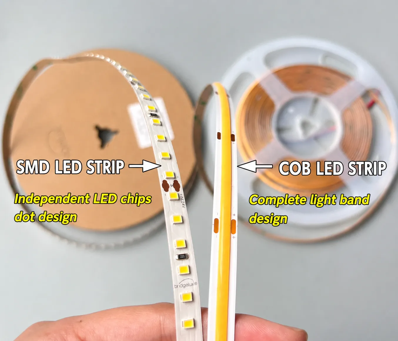SMD vs COB LED strips